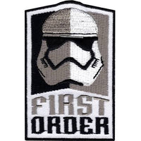 Star Wars First Order Stormtrooper Helmet 'First Order' Embroidered Patch