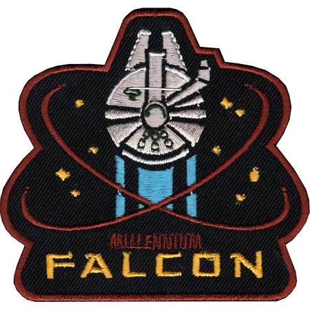 Star Wars Millennium Falcon Embroidered Patch (Brown Border)
