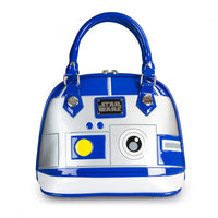 Star Wars R2-D2 Blue/White/Silver Patent Mini Dome Bag by Loungefly