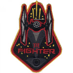 Star Wars TIE Fighter with Red and Yellow Embroidered Patch