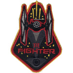 Loungefly Star Wars TIE Fighter Iron On Patch with Red and Yellow