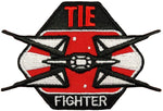 Loungefly Star TIE Fighter Iron On Patch Black, Red and White
