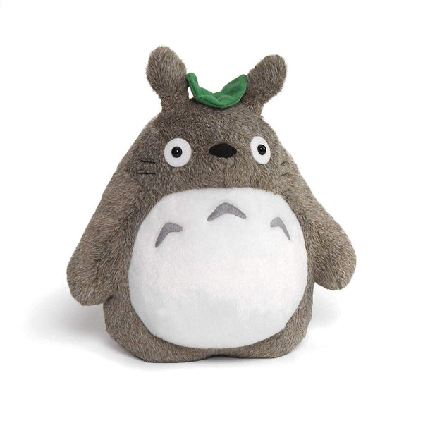 Totoro With Leaf Stuffed Animal Plush in Gray 9 inches