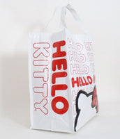HELLO KITTY REPEAT PATTERN WHITE REUSABLE TOTE