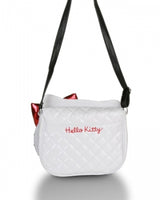 HELLO KITTY WHITE QUILTED FACE CROSS BODY BAG